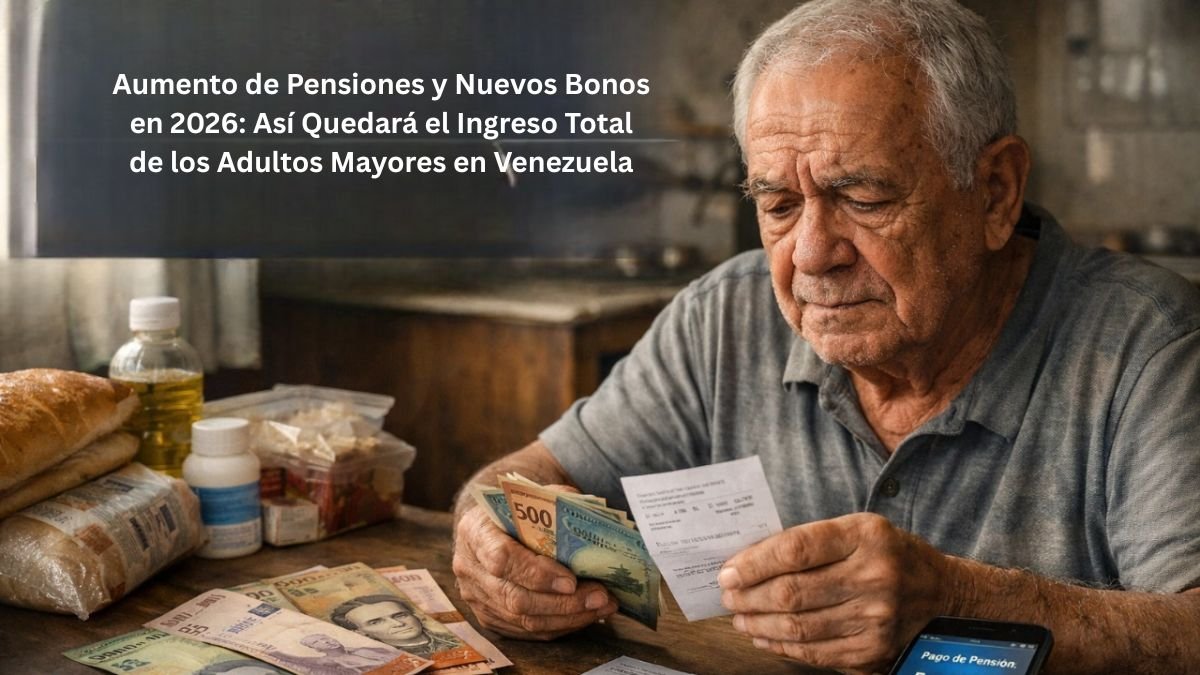 Aumento de Pensiones y Nuevos Bonos en 2026: Así Quedará el Ingreso Total de los Adultos Mayores en Venezuela