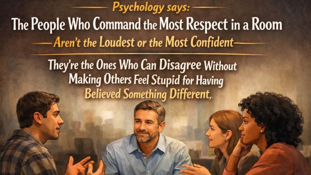 Psychology says people who command the most respect in a room aren’t the loudest or most confident — they’re the ones who can disagree without making others feel stupid for having believed something different