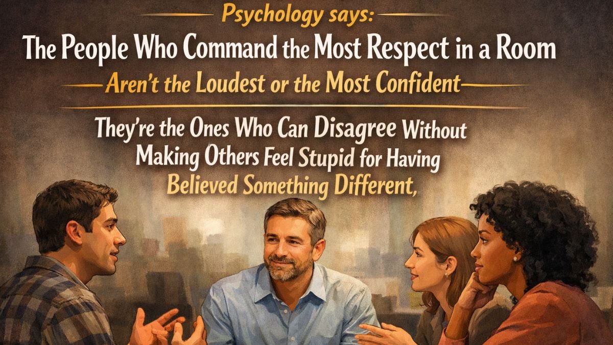 Psychology says people who command the most respect in a room aren’t the loudest or most confident — they’re the ones who can disagree without making others feel stupid for having believed something different
