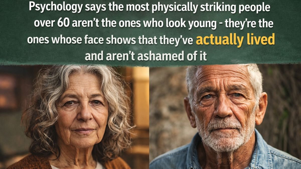 Psychology says the most physically striking people over 60 aren't the ones who look young - they're the ones whose face shows that they've actually lived and aren't ashamed of it