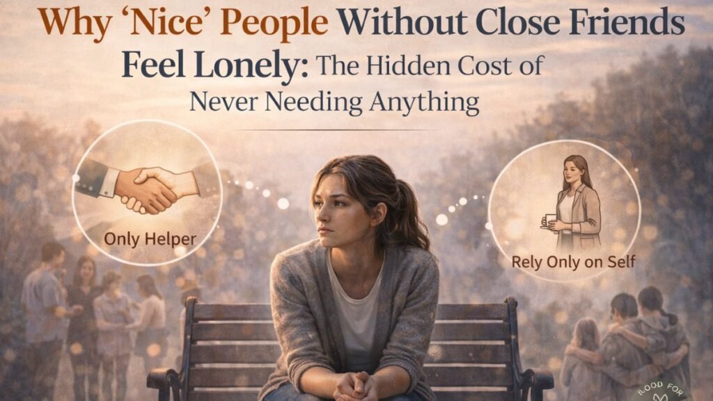 Why “Nice” People Without Close Friends Feel Lonely: The Hidden Cost of Never Needing Anything